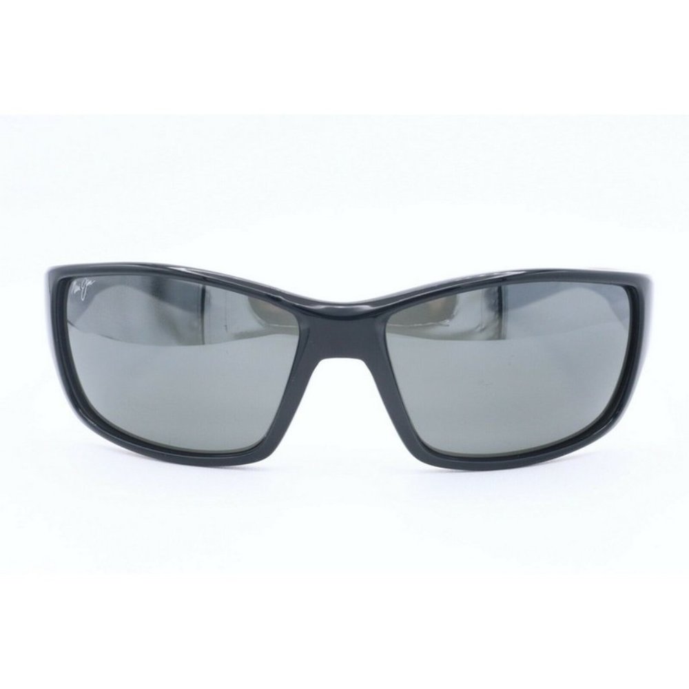 Maui Jim Local kine MJ 810-07E Wrap Black Sunglasses Gray Polarized Lenses (A) - Picture 2 of 6